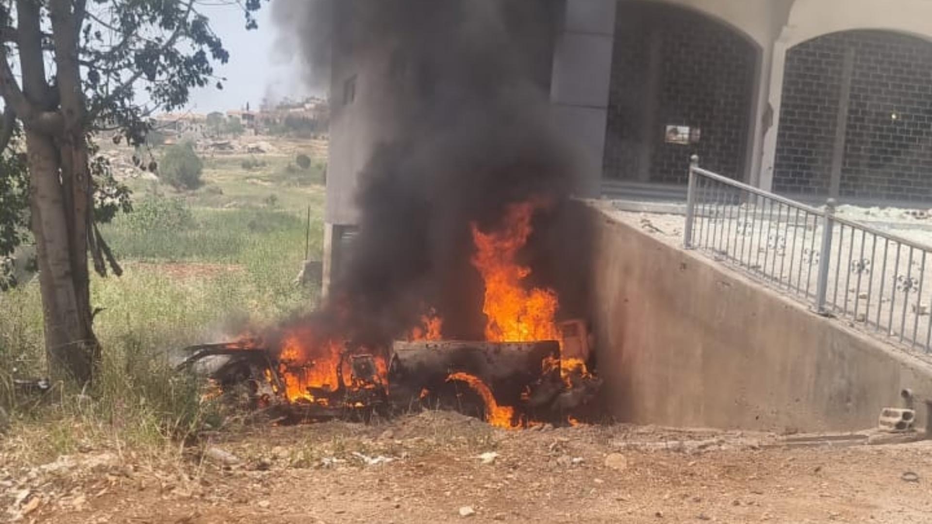 A drone targeted a pickup truck used for scrap collection between the towns of Mays al-Jabal and Blida