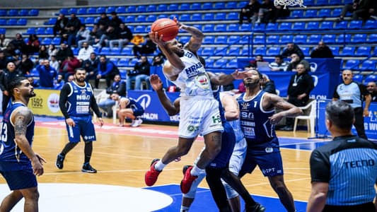 Tadamon Hrajel defeated NSA 80-74 in the third round of the Decathlon Lebanese Basketball Championship