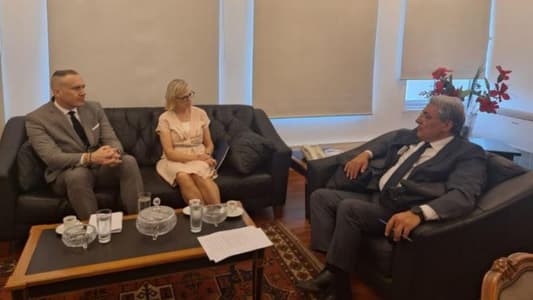 Minister of Justice meets the Swedish ambassador in Lebanon
