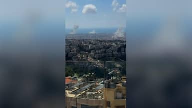 بالفيديو: غارات عنيفة على بيروت