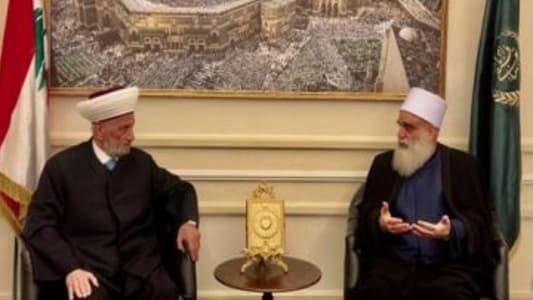 Grand Mufti, Druze Sheikh reaffirm national unity and partnership