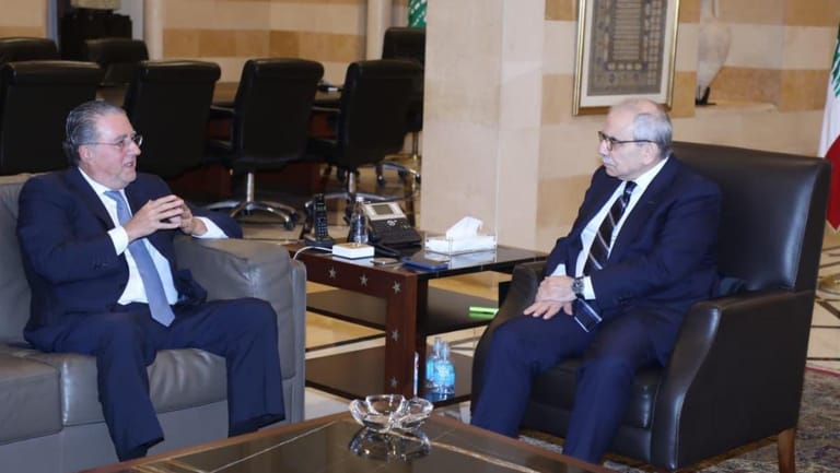 PM Salam meets Choucair at Grand Serail