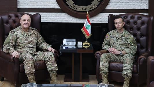 Army Commander , US General discuss coordination in southern Lebanon