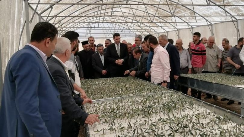 وزير الزراعة إفتتح مشروع المُستنبت الزراعي لإنتاج غراس الزيتون الخضراء