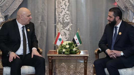 Photo: President Joseph Aoun meets with Syrian President Ahmad al-Sharaa on the sidelines of the extraordinary Arab summit in Cairo