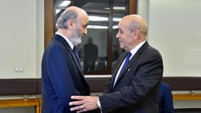 Le Drian visited Geagea and left without making a statement