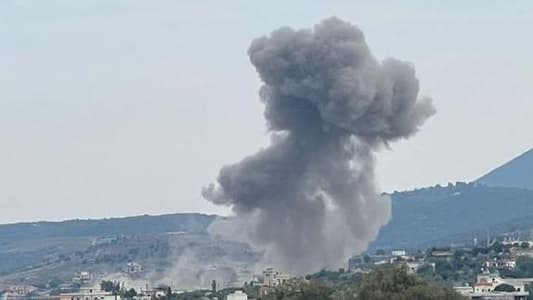 NNA: An Israeli enemy airstrike targeted the southern Lebanese towns of Markaba and Kfarkela