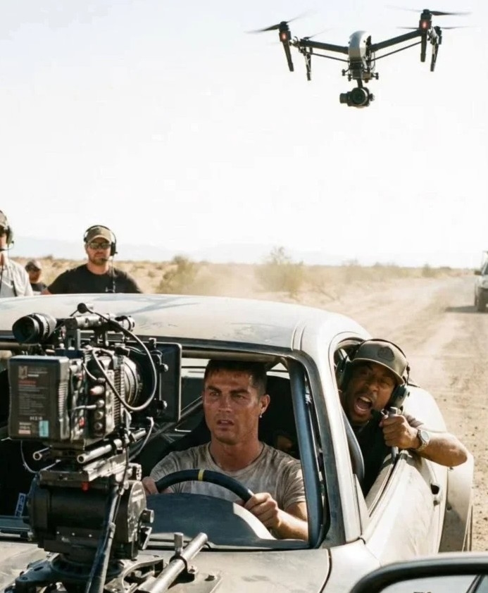 حقيقة صور رونالدو في موقع تصوير "Fast & Furious" التي أشعلت مواقع التواصل