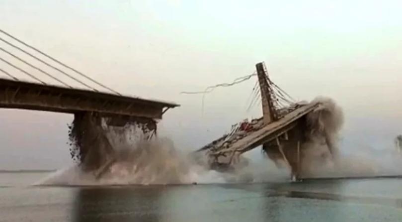 A bridge under construction in India has collapsed - for the second time