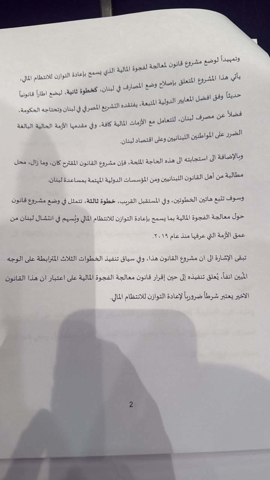 MTV Website Exclusive: Explanatory Memorandum for Bank Reorganization Law Unveiled