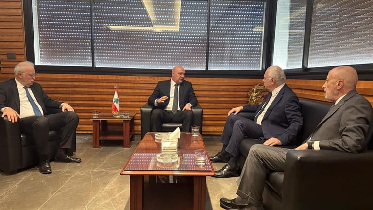 بالصورة: الرئيس عون زار رئيس مجلس القضاء الأعلى القاضي سهيل عبود بحضور نصار