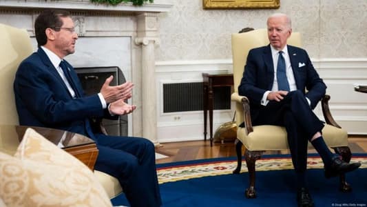 Biden is meeting with the Israeli president at the White House