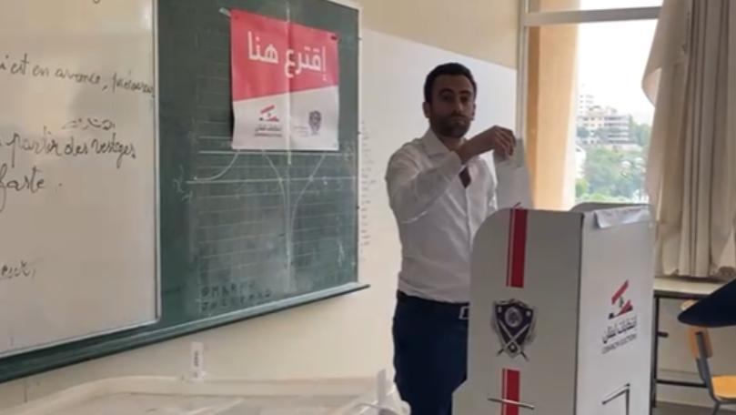 المرشّح في دائرة جبل لبنان الثالثة ميشال حلو أدلى بصوته في بعبدا