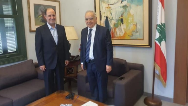 Salameh meets with Sistani's Representative in Lebanon