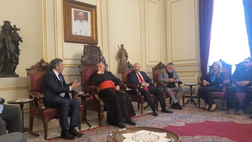 البطريرك الراعي استقبل الخولي ووفداً من لجنة تنفيذ القرارات الدولية