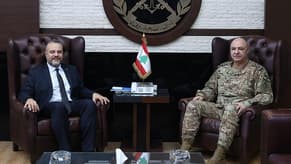 Army chief broaches general situation with MPs Daou, Abdel Massih