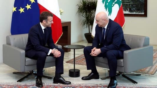 President Joseph Aoun to Macron: I hope you will instruct the company 'Total' to resume oil exploration operations in the offshore oil blocks