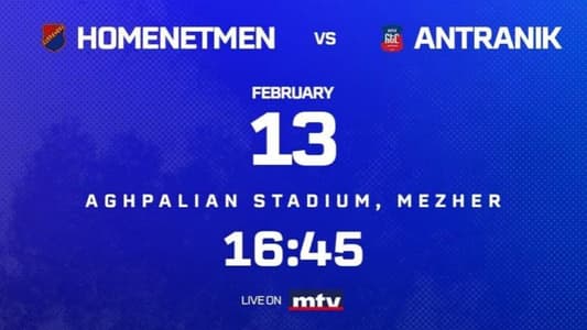 Stay tuned for the match between Homenetmen and Antranik within the opening of the 14th stage of the SNIPS Lebanese Basketball Championship at 4:45 pm live on MTV