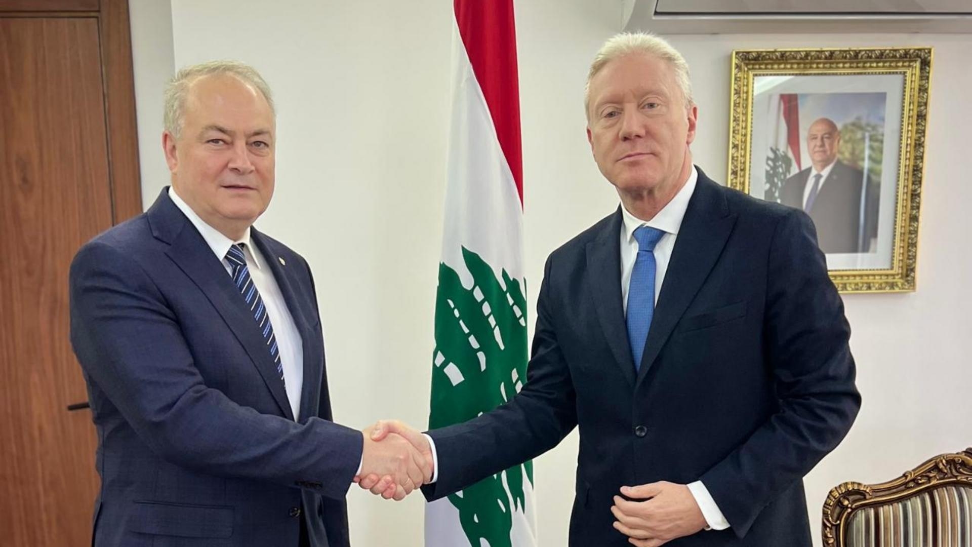 Evgen Rudakov Rudakov hands Rajji official invitation to visit Russia - MTV Lebanon