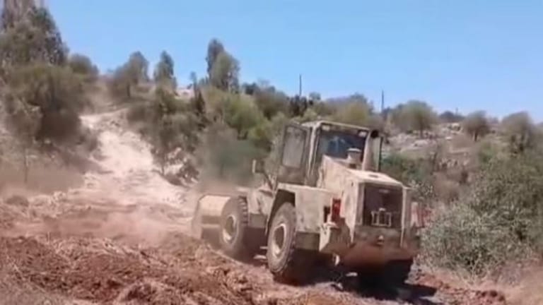 Army Bulldozer Erases Traces of Israeli Breach in South Lebanon