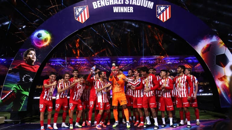 اتلتيكو مدريد بطلاً لـ"كأس الإعمار" في ليلة حافلة ببنغازي
