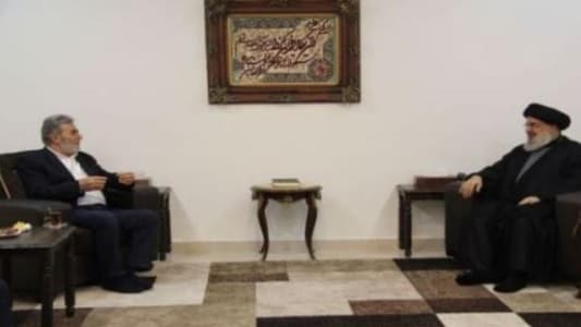 Nasrallah meets Islamic Jihad’s Nakhale over latest Gaza battle