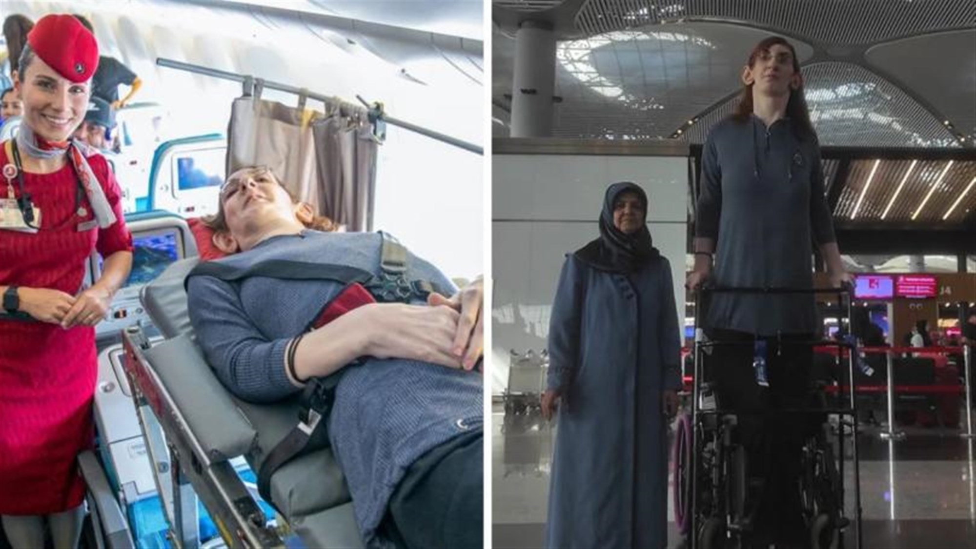 Photos: World's Tallest Woman Travels on Plane for First Time