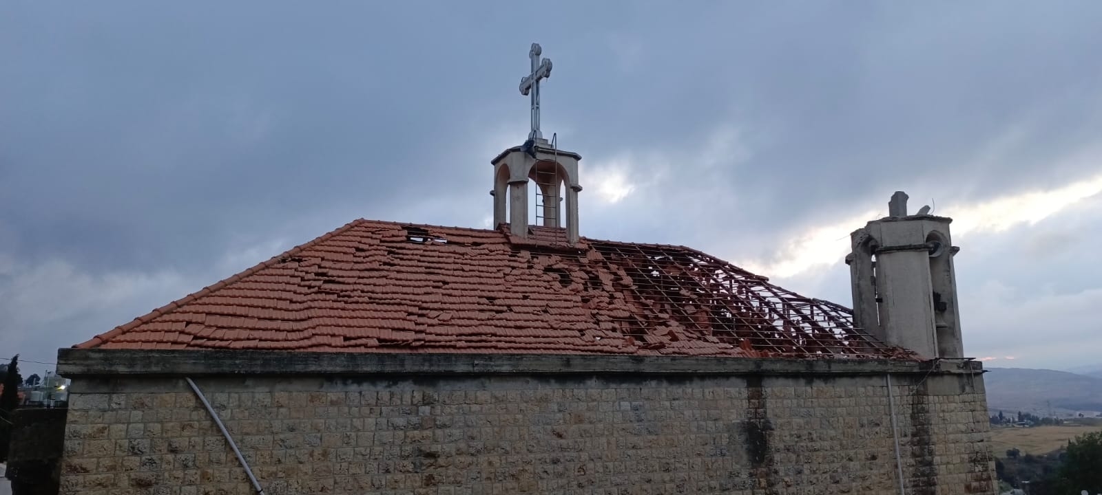 Photos: Rockets Fired From Lebanon Hit Church and School