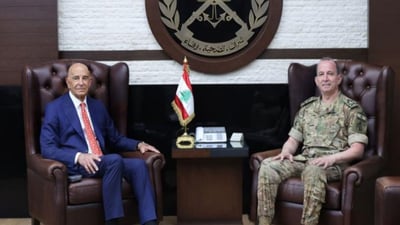 بالصورة: قائد الجيش استقبل برّاك