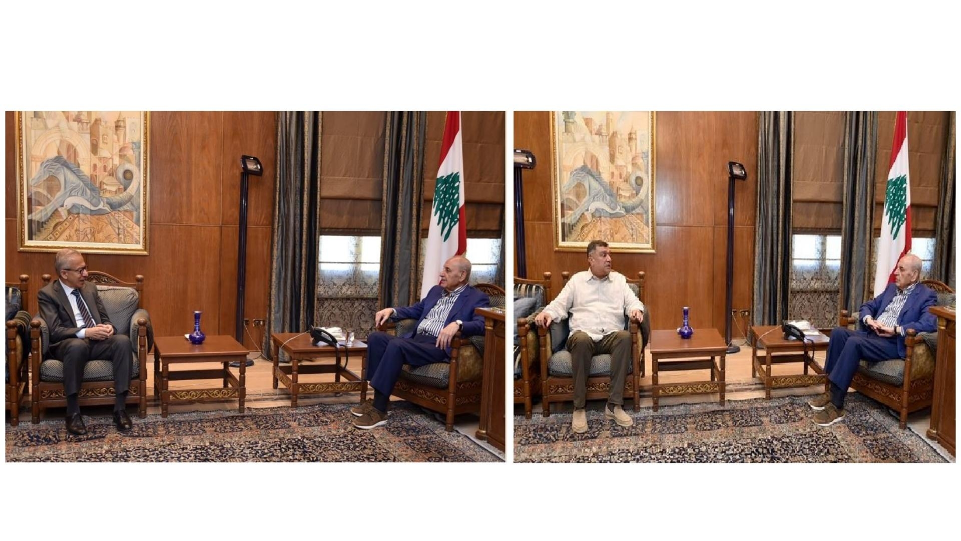 Berri broaches developments with Economy Minister, discusses MEA Company’s conditions with MEA Chairman