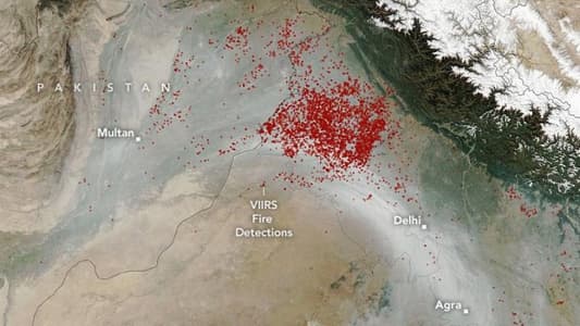 NASA Images Show Delhi Buried in ‘A River of Smoke’ That Can Be Seen from Space