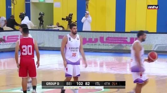 Lebanon's Beirut defeated Libya's Al-Ittihad Tripoli, 102-82, within the first round of the Arab Clubs Basketball Championship