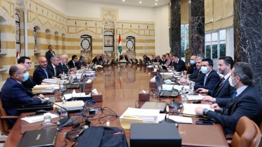 Lebanese Cabinet approves 2021 draft budget law, to hold successive sessions on 2022 budget