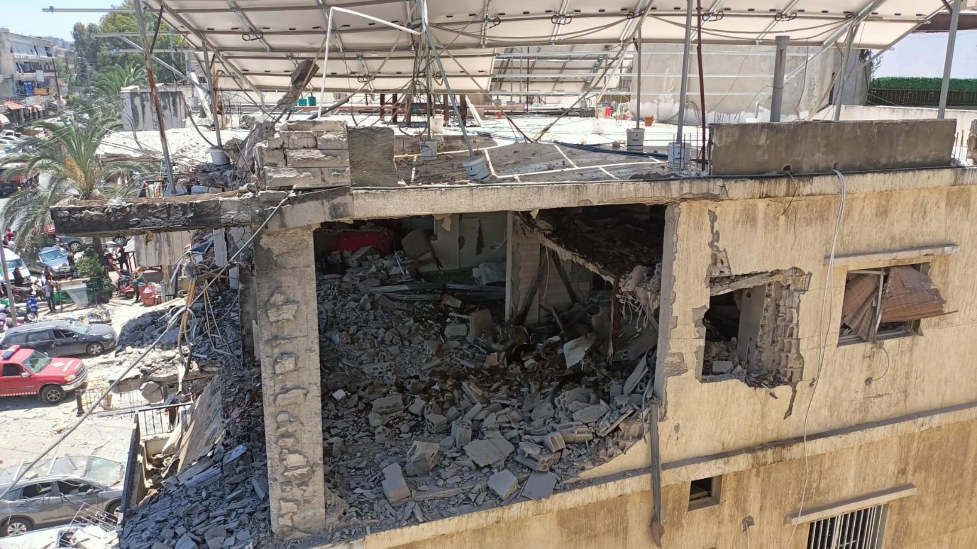 Watch: Massive Destruction in Nabatieh Following Airstrike