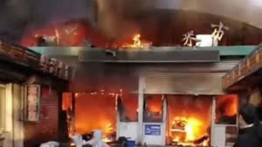 Chinese media: 8 killed and 15 injured in a fire at a market in the northern part of the country