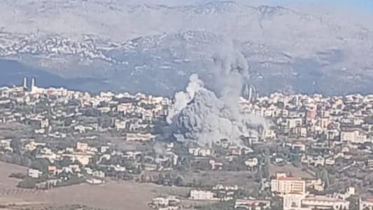 NNA: An Israeli airstrike targeted the outskirts of Sriri and Qellaya in the Jezzine area