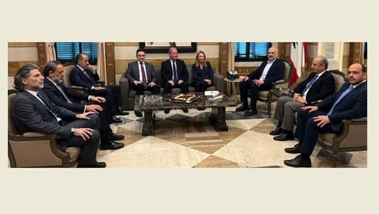 Mawlawi discusses Syrian displacement issue with Strong Republic bloc delegation