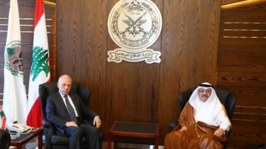 Defense Minister meets Qatari Ambassador, says Qatar’s support to Lebanon reflects depth of fraternal ties