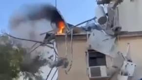 Watch: Building in Safed Struck by a Missile Launched from Lebanon