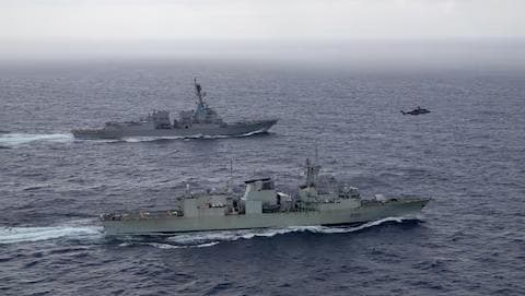 Canadian warship passes through Taiwan Strait