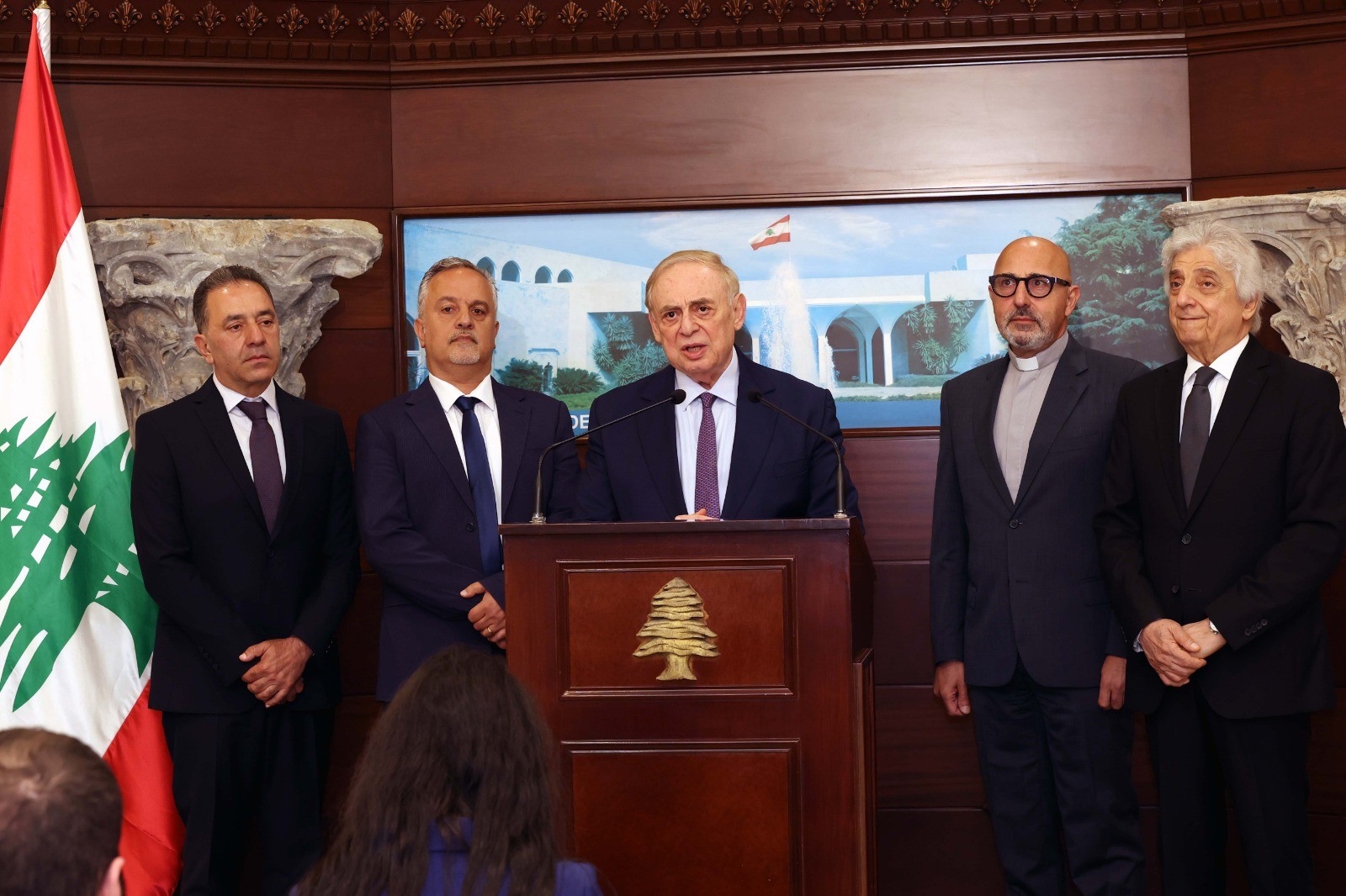البستاني ووفد من لجنة إدارة مستشفى دير القمر الحكومي زاروا عون لشكره على دعم إنشاء المستشفى وتجهيزه