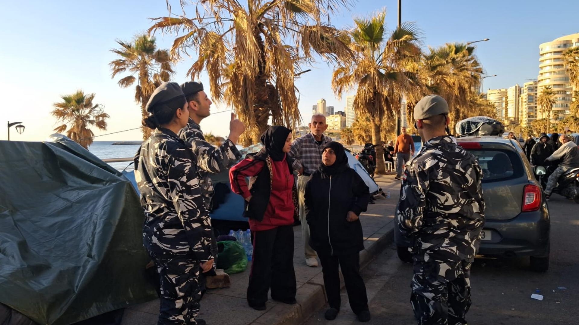 توضيحٌ من قوى الأمن بشأن النازحين على كورنيش الرملة البيضاء