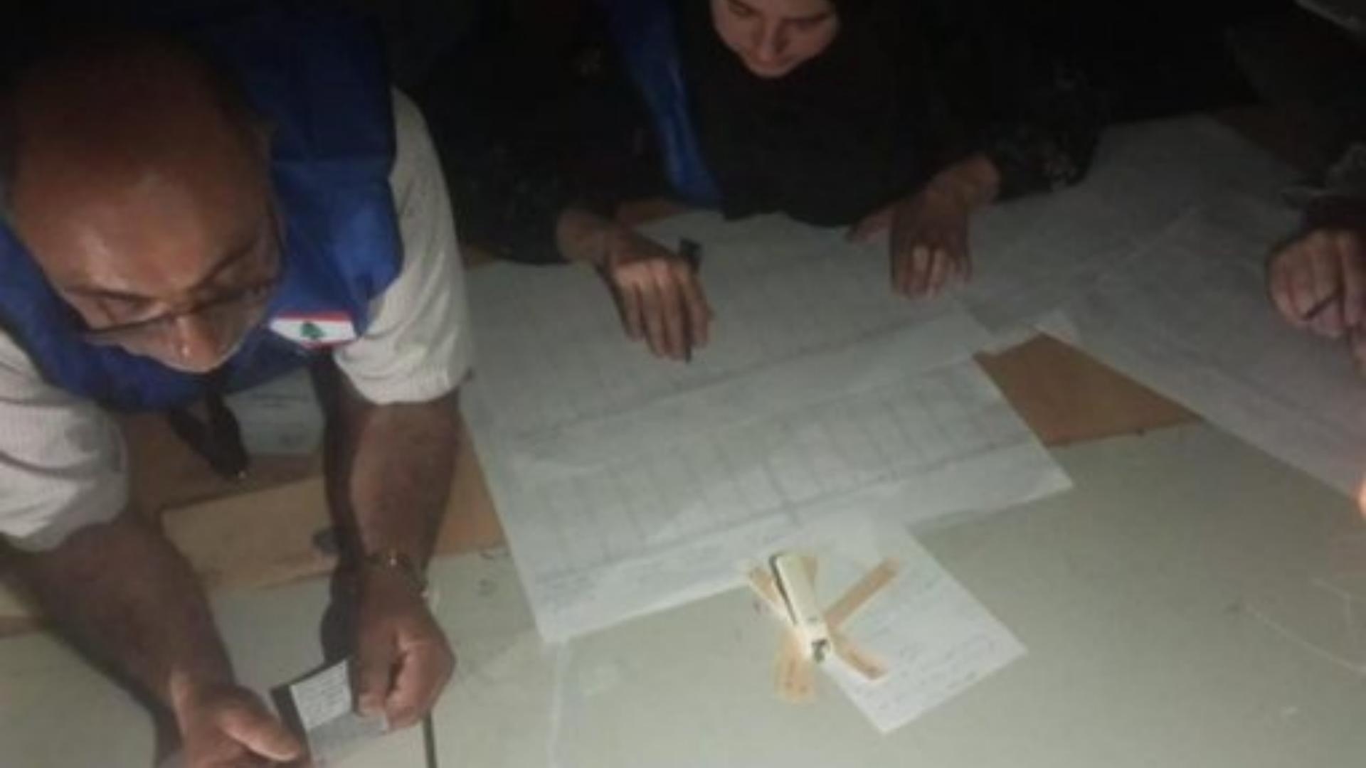 Photo: Vote Counting Under Phone Light