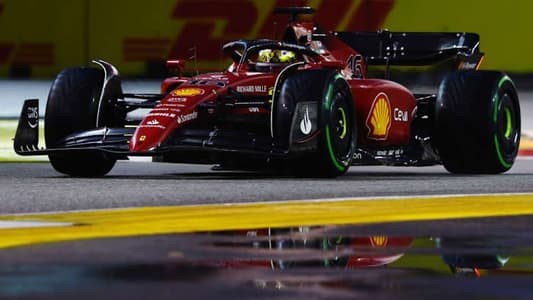 Leclerc quickest in damp Singapore practice, Verstappen second