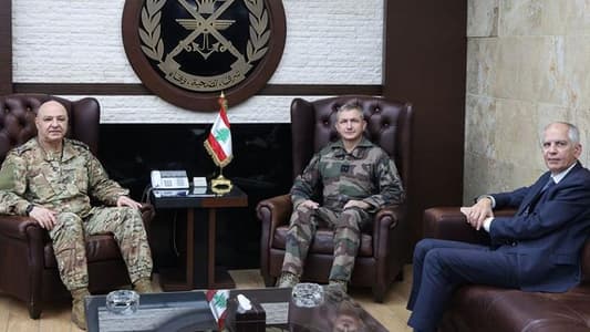 Army Commander, French official discuss coordination in southern Lebanon