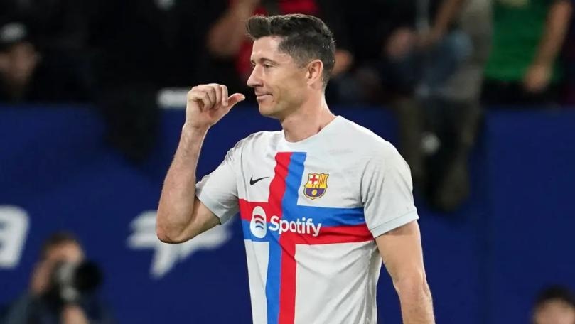 Barcelona's Lewandowski given three-game ban for red card