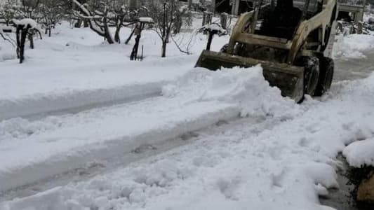 الثلوج غطت قرى حاصبيا