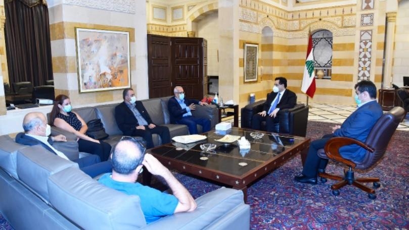 Diab meets delegation from Khiam Center for Rehabilitation of Victims of Torture