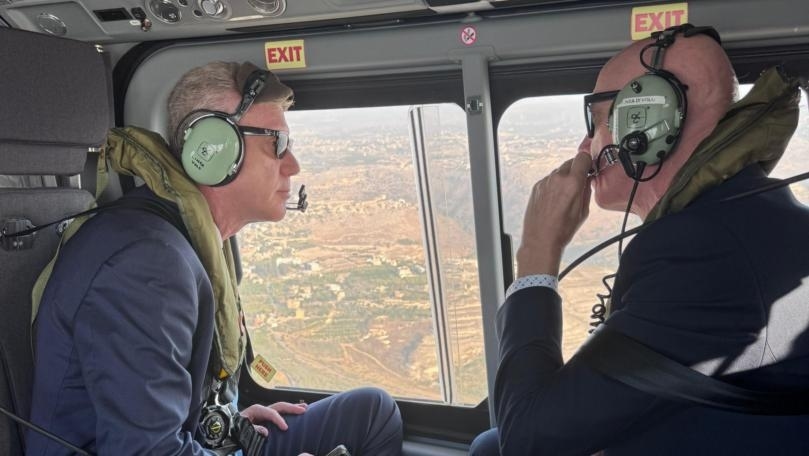 Photos: Rajji tours south in UNIFIL helicopter