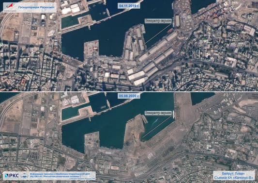 Russia Sends Satellite Images to Lebanon from Day of Beirut Port Blast